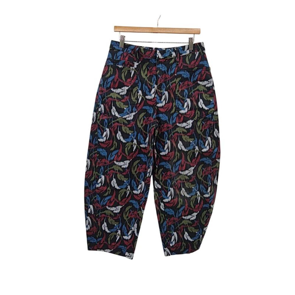 Ruti Women The Printed Slouchy Soft Twill Pants Foliage 12
